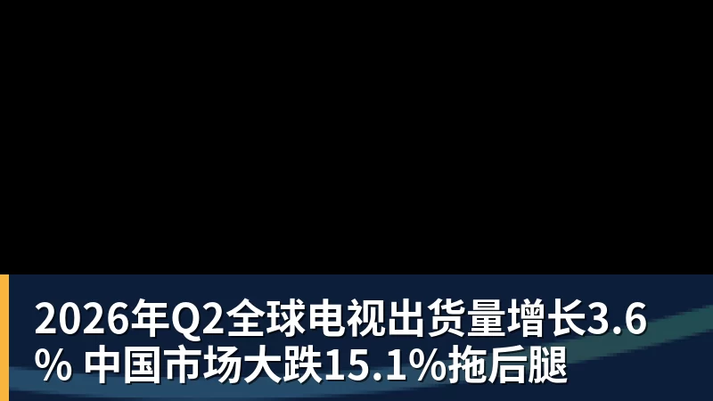2026年Q2全球电视出货量增长3.6% 中国市场大跌15.1%拖后腿